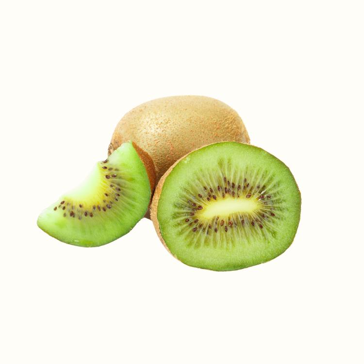 Ripe kiwi fruit cut in half