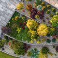 Garden Design Service Aerial view of a garden with various plants and trees. garden design insight